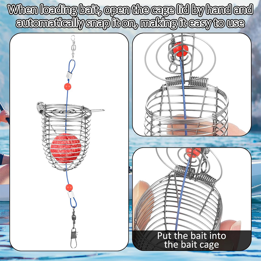 잉어 낚시 미끼 트랩 케이지 대량 스테인리스 스틸 피더 - Fishing Lure Accessories 리뷰 및 가격